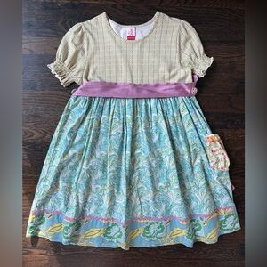 Matilda Jane Kids Dress with Pink and Green Patterns
